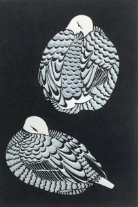 Dozing Emperors - linocut Dozing Emperors - linocut