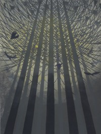 Rookery - linocut Rookery - linocut