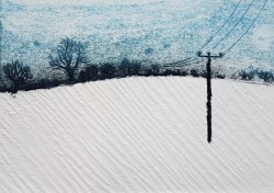 Winter Field - collagraph Winter Field - collagraph