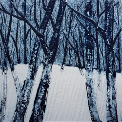 Winter Trees - collagraph Winter Trees - collagraph