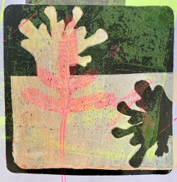 Pink Tree - Monoprint Pink Tree
