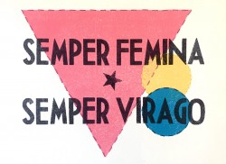 Semper Femina Semper Virago  - Giclee & stitch Semper Femina Semper Virago